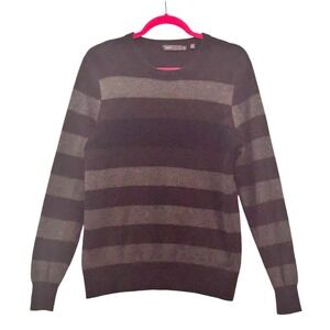 Vince Cashmere Sweater Black Brown Medium